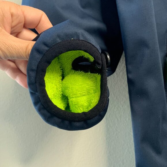 GREAT AUSSIE SWIM PARKAS Swim Robe Kids 14 Youth Long Navy Blue Parka Neon Green - Picture 14 of 14